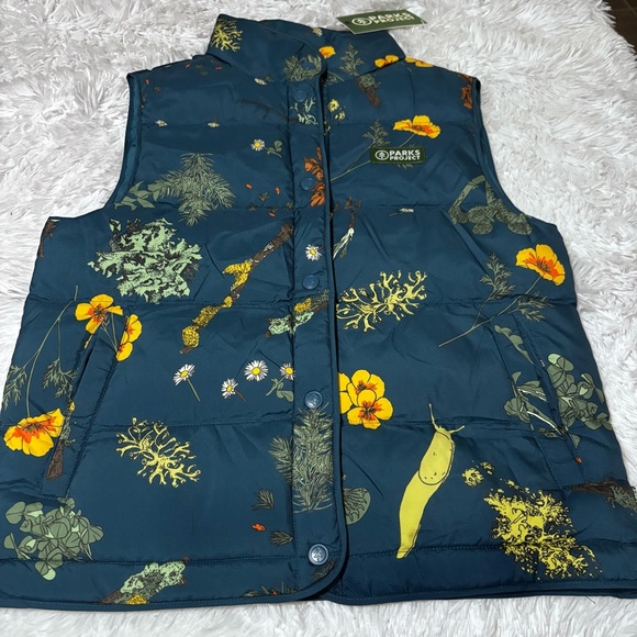 Parks Project Women's Floral Vest - Teal - Picture 9 of 12